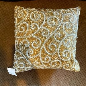Artistic Accents Off White Beaded Pillow